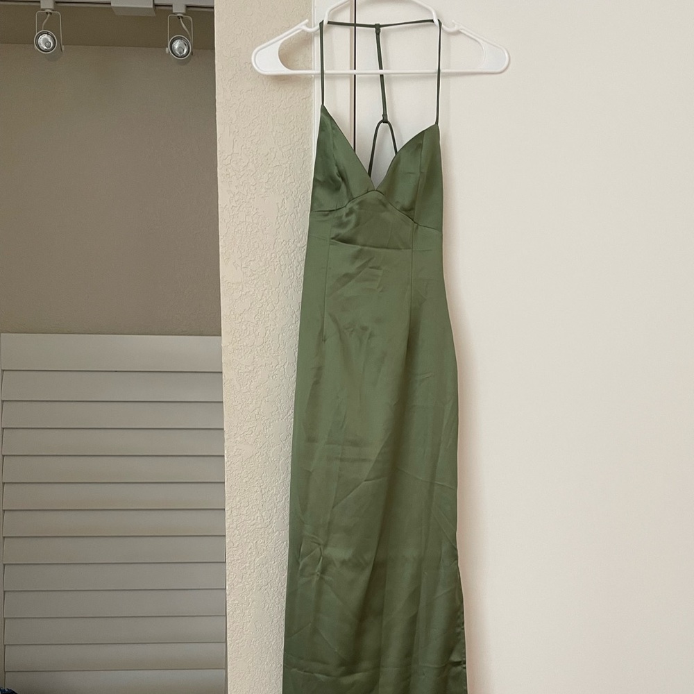Beginning Boutique satin maxi formal dress